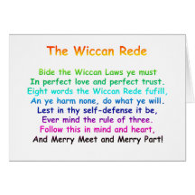 The Wiccan Rede Greeting Card