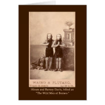 The Wild Men of Borneo on Cards, Postcards