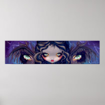 The Wings Have Eyes big eye lowbrow Art Print