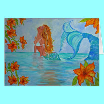 The Wisdom Seeker Mermaid Painting cards