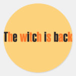 The Witch Is Back Stickers for Halloween