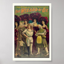 The Wizard of Oz Musical Vintage Poster 1903