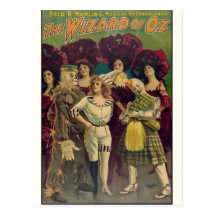 The Wizard of Oz Musical Vintage Poster 1903 Postcard