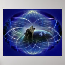 The wolf and the dreamcatcher print