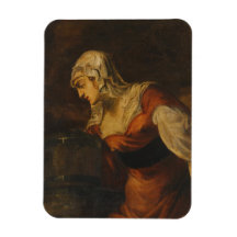 The Woman of Samaria at the Well, c.1560 (oil on c Vinyl Magnets