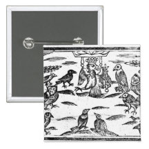 The Woody Choristers or The Birds Harmony Button