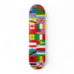 THE-WORLD-FLAGs Custom Skate Board