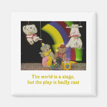 The world is a stage fridge magnet