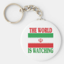 The World Is Watching Iran Key Chains