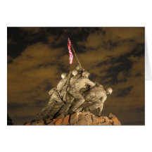 The World War II Iwo Jima Memorial Arlington VA Greeting Cards