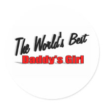 The World's Best Daddy's Girl Round Stickers