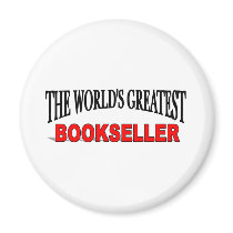 The World's Greatest Bookseller Refrigerator Magnet