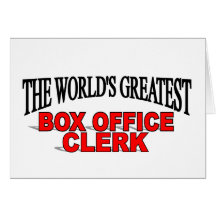 The World's Greatest Box Office Clerk Greeting Cards