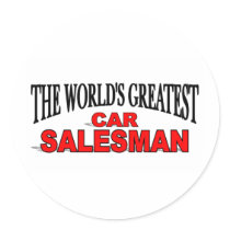 The World's Greatest Car Salesman Round Stickers