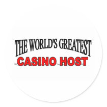 The World's Greatest Casino Host Round Sticker
