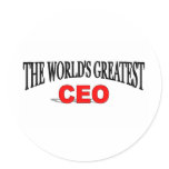 The World's Greatest CEO Round Sticker