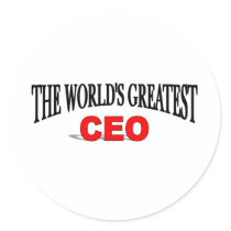 The World's Greatest CEO Round Sticker