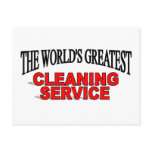 The World's Greatest Cleaning Service postcards