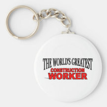 The World's Greatest Construction Worker Keychains