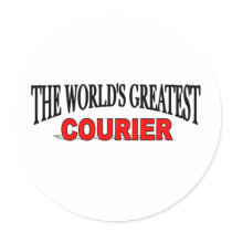 The World's Greatest Courier Round Stickers