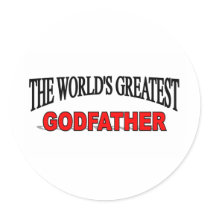 The World's Greatest Godfather Round Sticker