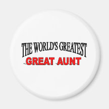 The World's Greatest Great Aunt Fridge Magnets