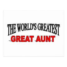 The World's Greatest Great Aunt Postcard