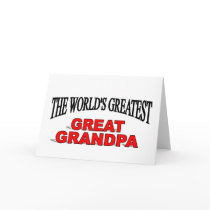 The World's Greatest Great Grandma Greeting Cards