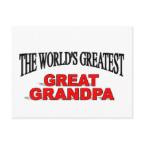 The World's Greatest Great Grandma Post Card