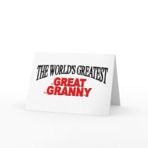 The World's Greatest Great Granny Greeting Cards