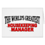 The World's Greatest Housekeeping Manager Greeting Card