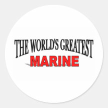 The World's Greatest Marine Round Stickers