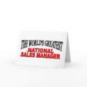 The World's Greatest National Sales Manager cards
