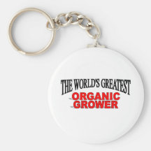 The World's Greatest Organic Grower Key Chains