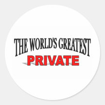 The World's Greatest Private Round Sticker