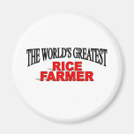 The World's Greatest Rice Farmer Fridge Magnets