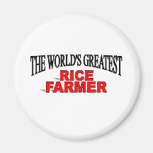 The World's Greatest Rice Farmer Fridge Magnets