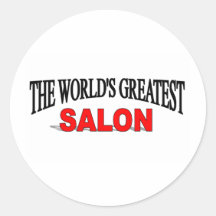 The World's Greatest Salon Round Stickers