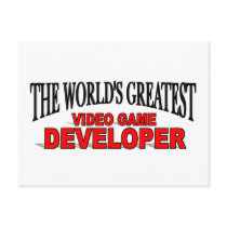 The World's Greatest Video Game Developer Postcard