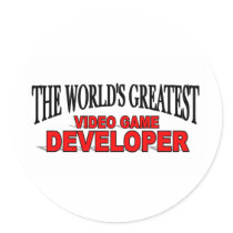 The World's Greatest Video Game Developer Round Sticker