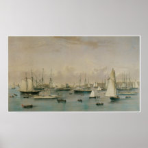 The Yacht Squadron at Newport, 1872 Posters