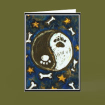 The Yip and The Yang...Good and Evil Pooch... cards