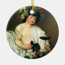 The Young Bacchus, Caravaggio Christmas Tree Ornaments