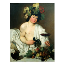The Young Bacchus, Caravaggio Post Card