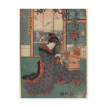 The young maiden Omiwa of the liquor store Sugizak Postcards