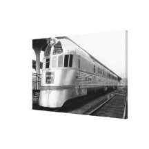 The ZepherStainless Steel Streamlined Train Gallery Wrapped Canvas