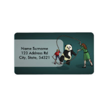 The Zombie-Panda Jump Rope Team, Personalized Address Label