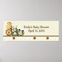 The Zoo Crew Jungle Customizable Banner - Tan Posters