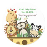 THE ZOO CREW (YELLOW) Custom Favor Sticker