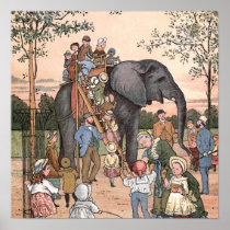 "The Zoo" Vintage Illustration posters